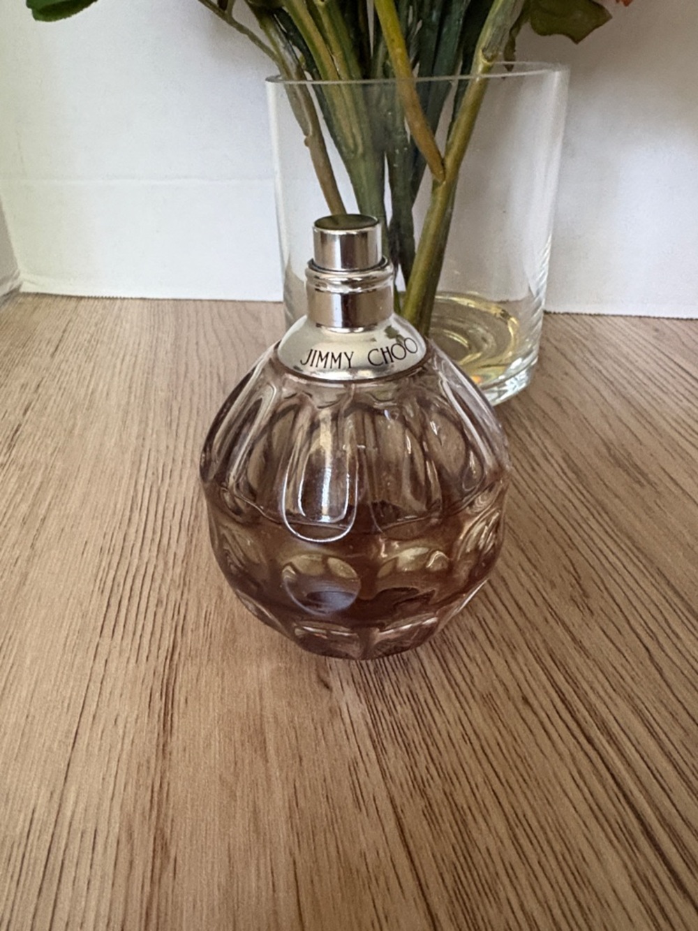Jimmy Choo Brown-Gray Fluted Glass Decorative Bottle